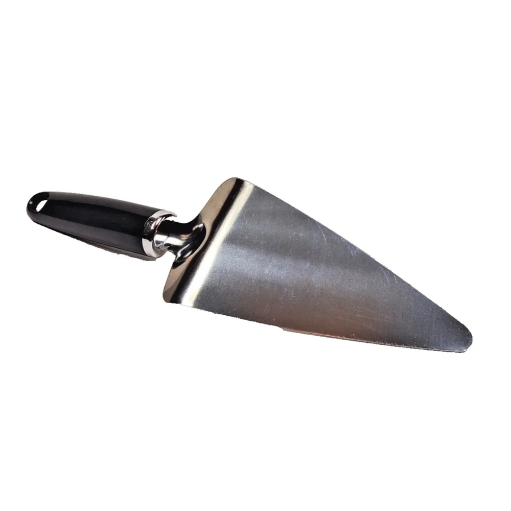 Faberware Chrome and Black Pizza Cake Pie Server Serrated Edge Hanging Hook